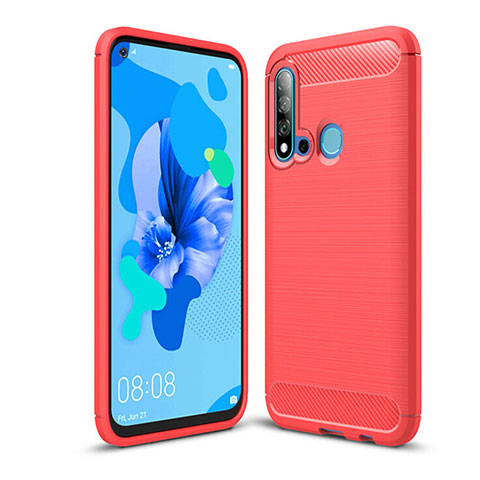 Custodia Silicone Cover Morbida Line C02 per Huawei P20 Lite (2019) Rosso