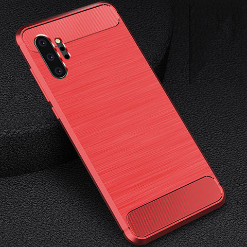 Custodia Silicone Cover Morbida Line C02 per Samsung Galaxy Note 10 Plus Rosso