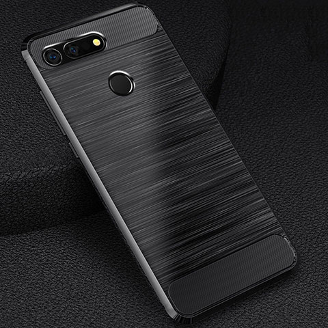 Custodia Silicone Cover Morbida Line C03 per Huawei Honor View 20 Nero