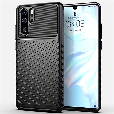 Custodia Silicone Cover Morbida Line C03 per Huawei P30 Pro New Edition Nero