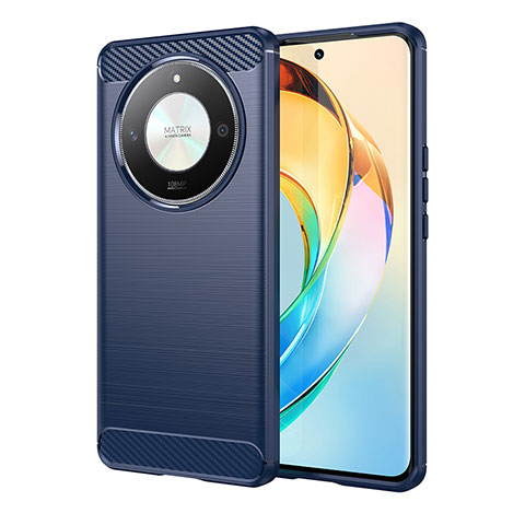 Custodia Silicone Cover Morbida Line MF1 per Huawei Honor X9b 5G Blu