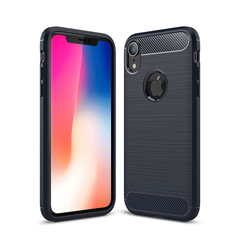 Custodia Silicone Cover Morbida Line per Apple iPhone XR Blu