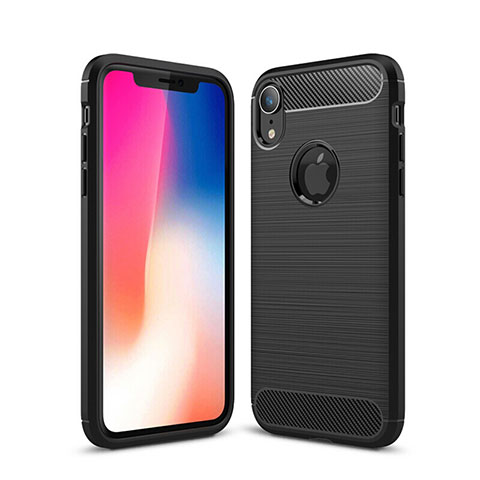 Custodia Silicone Cover Morbida Line per Apple iPhone XR Nero