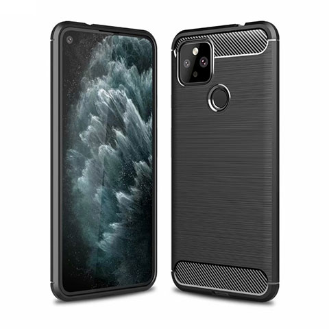 Custodia Silicone Cover Morbida Line per Google Pixel 4a 5G Nero