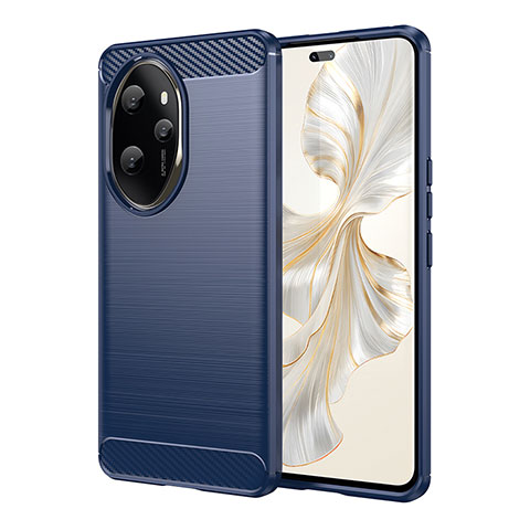Custodia Silicone Cover Morbida Line per Huawei Honor 100 Pro 5G Blu