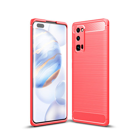 Custodia Silicone Cover Morbida Line per Huawei Honor 30 Pro+ Plus Rosso