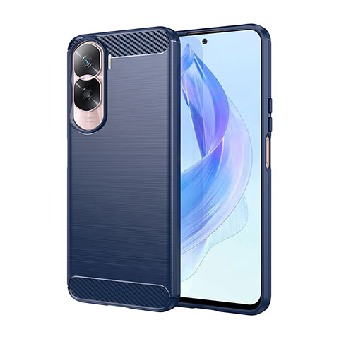Custodia Silicone Cover Morbida Line per Huawei Honor 90 Lite 5G Blu
