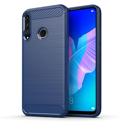 Custodia Silicone Cover Morbida Line per Huawei P40 Lite E Blu