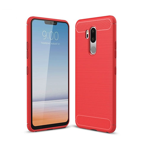 Custodia Silicone Cover Morbida Line per LG G7 Rosso