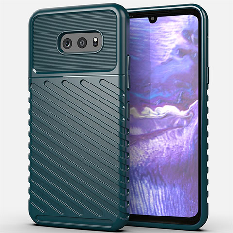 Custodia Silicone Cover Morbida Line per LG G8X ThinQ Verde Notte