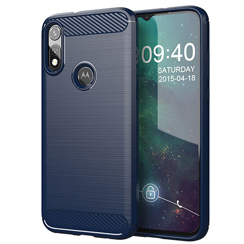 Custodia Silicone Cover Morbida Line per Motorola Moto E (2020) Blu
