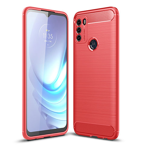 Custodia Silicone Cover Morbida Line per Motorola Moto G50 Rosso