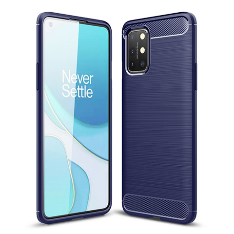 Custodia Silicone Cover Morbida Line per OnePlus 8T 5G Blu