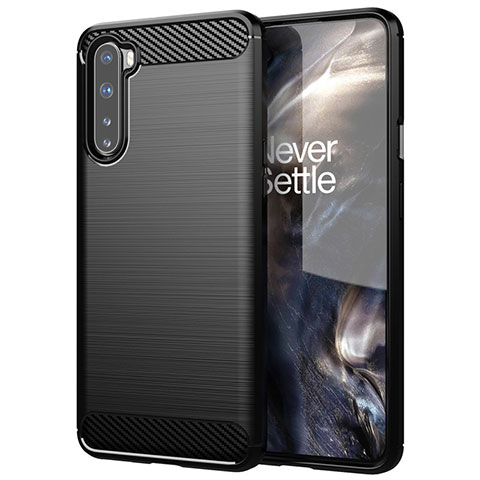 Custodia Silicone Cover Morbida Line per OnePlus Nord Nero