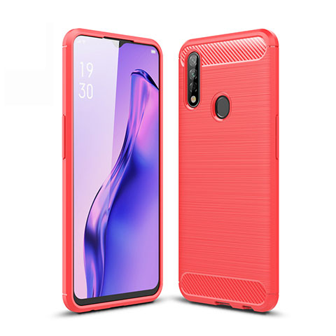 Custodia Silicone Cover Morbida Line per Oppo A8 Rosso