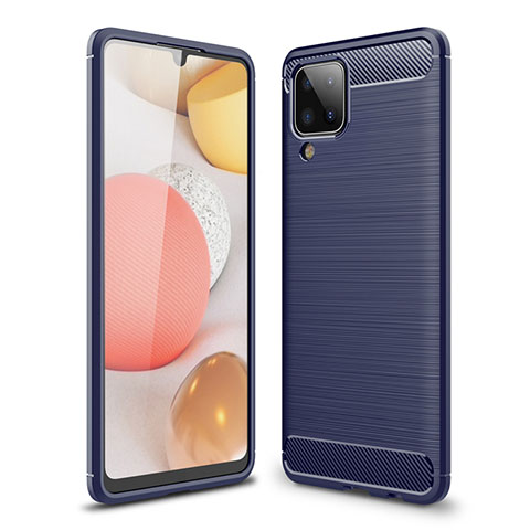 Custodia Silicone Cover Morbida Line per Samsung Galaxy M12 Blu