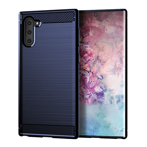 Custodia Silicone Cover Morbida Line per Samsung Galaxy Note 10 Blu