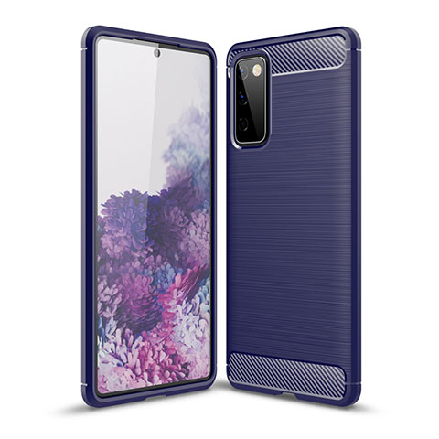 Custodia Silicone Cover Morbida Line per Samsung Galaxy S20 FE 4G Blu