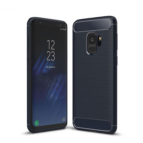 Custodia Silicone Cover Morbida Line per Samsung Galaxy S9 Blu