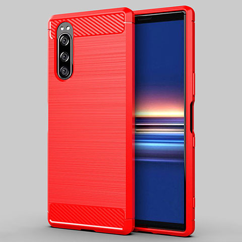 Custodia Silicone Cover Morbida Line per Sony Xperia 5 Rosso