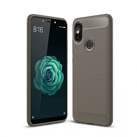 Custodia Silicone Cover Morbida Line per Xiaomi Mi A2 Grigio