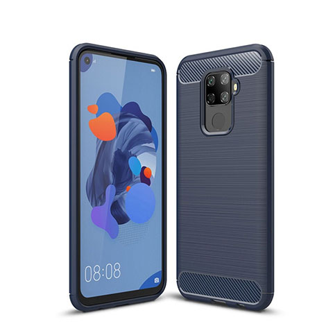 Custodia Silicone Cover Morbida Line S01 per Huawei Mate 30 Lite Blu