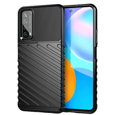 Custodia Silicone Cover Morbida Line S01 per Huawei P Smart (2021) Nero