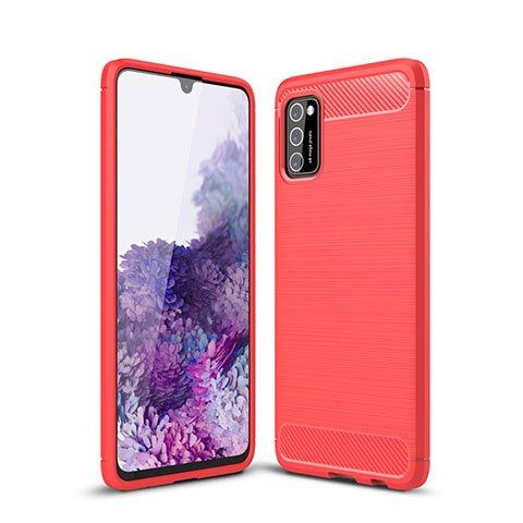 Custodia Silicone Cover Morbida Line S01 per Samsung Galaxy A41 Rosso