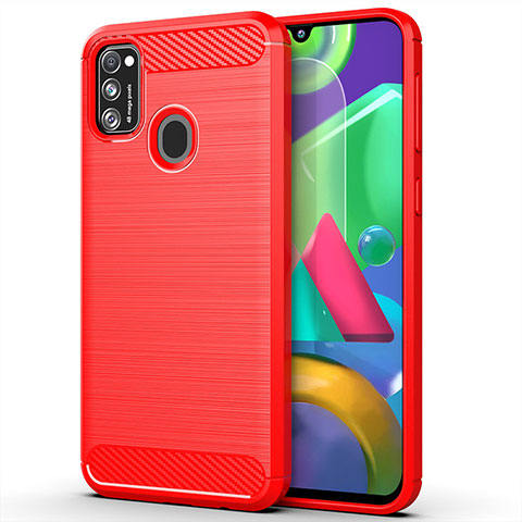 Custodia Silicone Cover Morbida Line S01 per Samsung Galaxy M21 Rosso