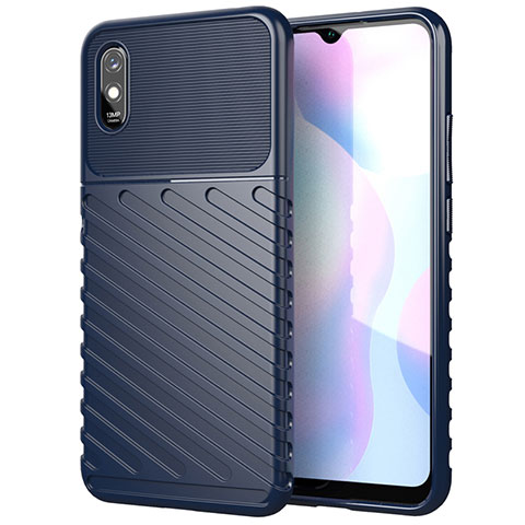 Custodia Silicone Cover Morbida Line S01 per Xiaomi Redmi 9A Blu