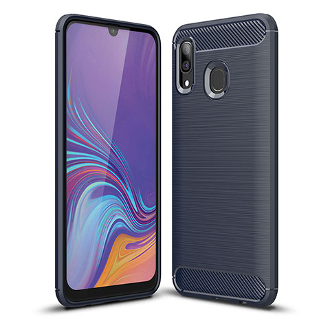 Custodia Silicone Cover Morbida Line WL1 per Samsung Galaxy A30 Blu