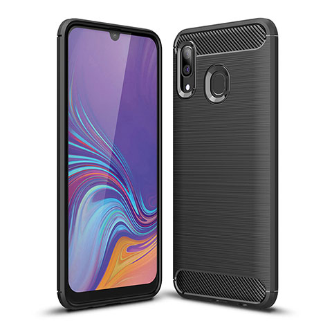 Custodia Silicone Cover Morbida Line WL1 per Samsung Galaxy A40 Nero