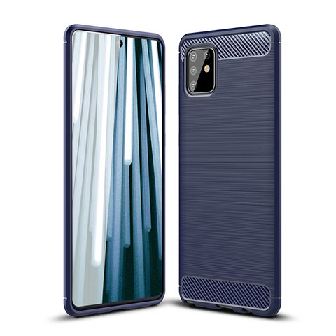Custodia Silicone Cover Morbida Line WL1 per Samsung Galaxy A81 Blu