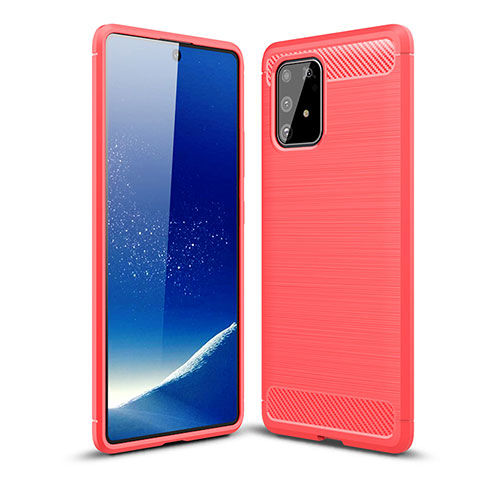 Custodia Silicone Cover Morbida Line WL1 per Samsung Galaxy A91 Rosso