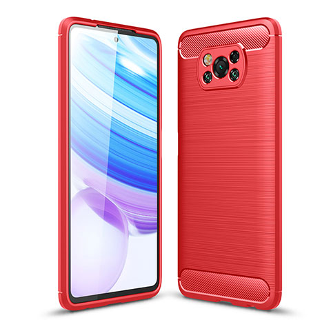Custodia Silicone Cover Morbida Line WL1 per Xiaomi Poco X3 NFC Rosso