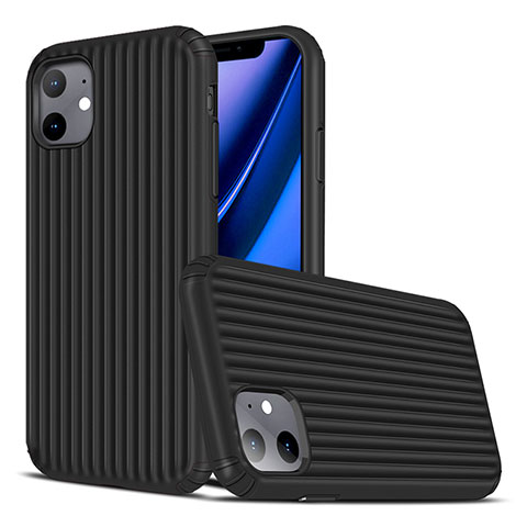 Custodia Silicone Cover Morbida Line Z01 per Apple iPhone 11 Nero