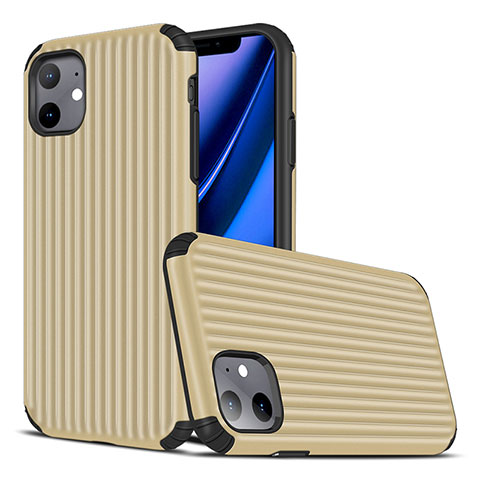 Custodia Silicone Cover Morbida Line Z01 per Apple iPhone 11 Oro