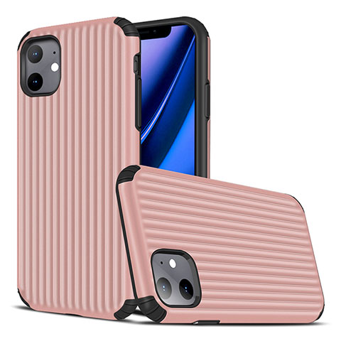 Custodia Silicone Cover Morbida Line Z01 per Apple iPhone 11 Oro Rosa