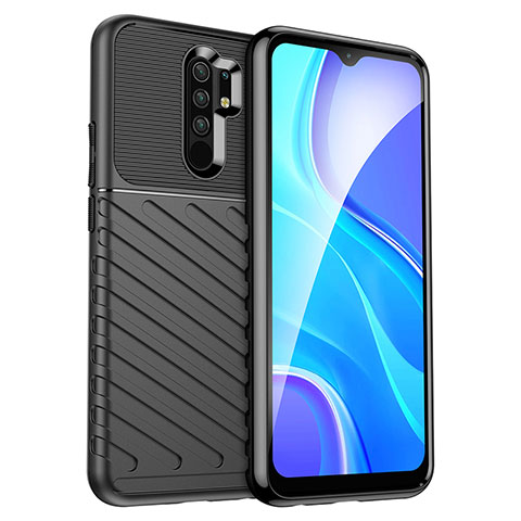 Custodia Silicone Cover Morbida Spigato MF1 per Xiaomi Redmi 9 Nero