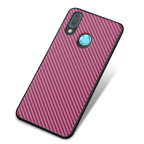 Custodia Silicone Cover Morbida Spigato per Huawei Nova 3 Viola