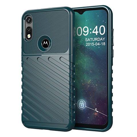 Custodia Silicone Cover Morbida Spigato per Motorola Moto E (2020) Verde