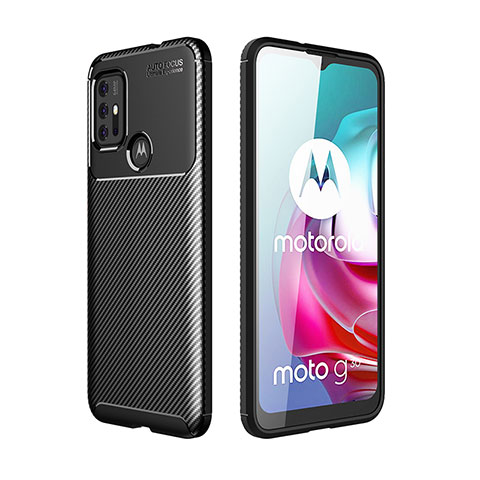 Custodia Silicone Cover Morbida Spigato per Motorola Moto G30 Nero