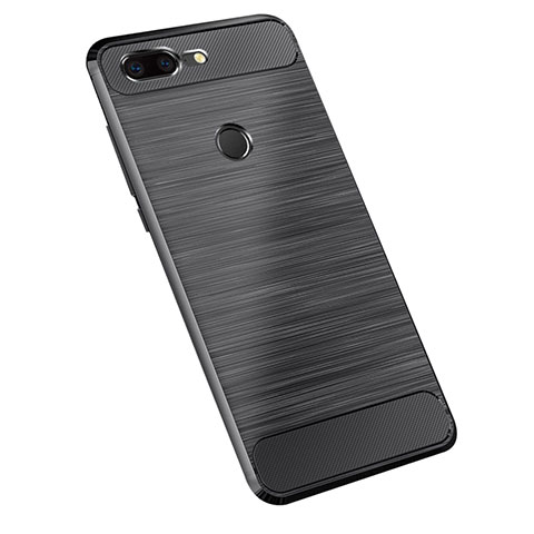Custodia Silicone Cover Morbida Spigato per OnePlus 5T A5010 Grigio