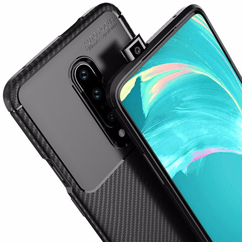 Custodia Silicone Cover Morbida Spigato per OnePlus 7 Pro Nero