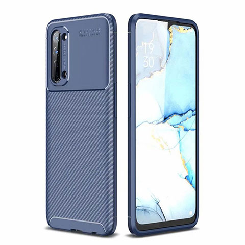 Custodia Silicone Cover Morbida Spigato per Oppo K7 5G Blu