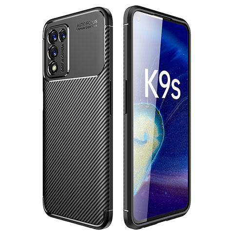 Custodia Silicone Cover Morbida Spigato per Oppo K9S 5G Nero