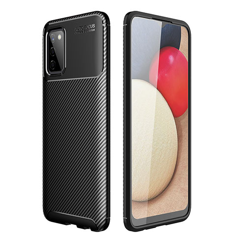 Custodia Silicone Cover Morbida Spigato per Samsung Galaxy A03s Nero