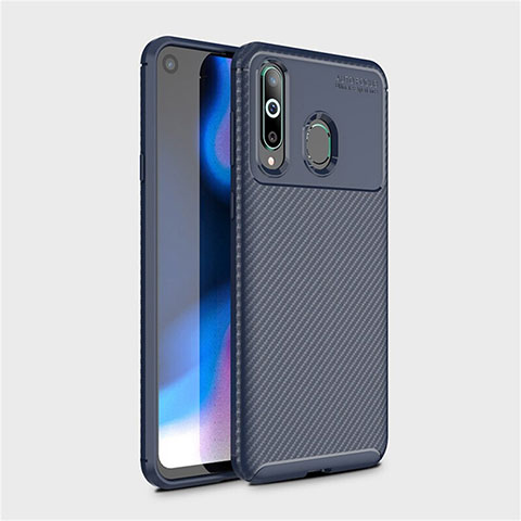 Custodia Silicone Cover Morbida Spigato per Samsung Galaxy A8s SM-G8870 Blu