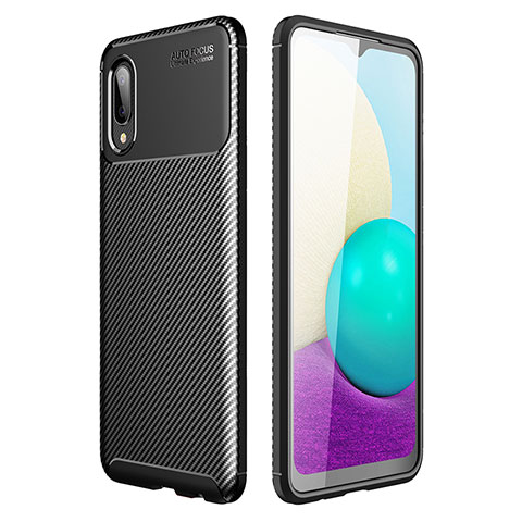 Custodia Silicone Cover Morbida Spigato per Samsung Galaxy M02 Nero