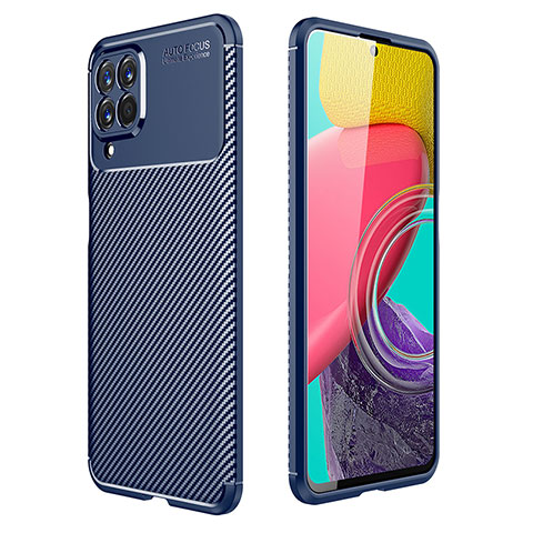 Custodia Silicone Cover Morbida Spigato per Samsung Galaxy M53 5G Blu